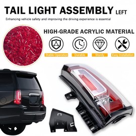 Right Passenger Side LED Tail Light Assembly for 2015 2016 2017 2018 2019 2020 GMC Yukon / Yukon XL Denali SLE SLT | Replaces GM2801268 84536243 23380460 | Rear Brake Turn Signal Reverse Lamp