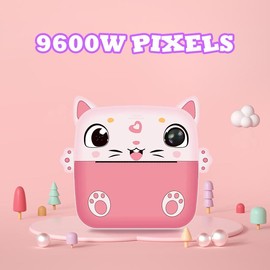 Kids Camera Instant Print, 1080P Kids Instant Camera with 32G Cards and 3 Rolls of Printing Paper, Toddler Selfie Digital Camera, Christmas Birthday Gift for 3-12 Years Old Girl - Color: Kids Camera Y72S Pink