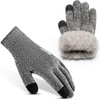 Rahhint Wool Winter Gloves Men Women Fleece lined Knit Gloves
