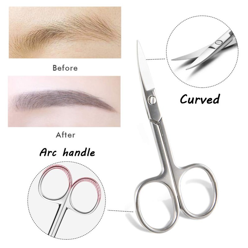 Eyebrow Trimmer Kit, 6 in 1 Eyebrow Scissors, Tweezer, Eyebrow