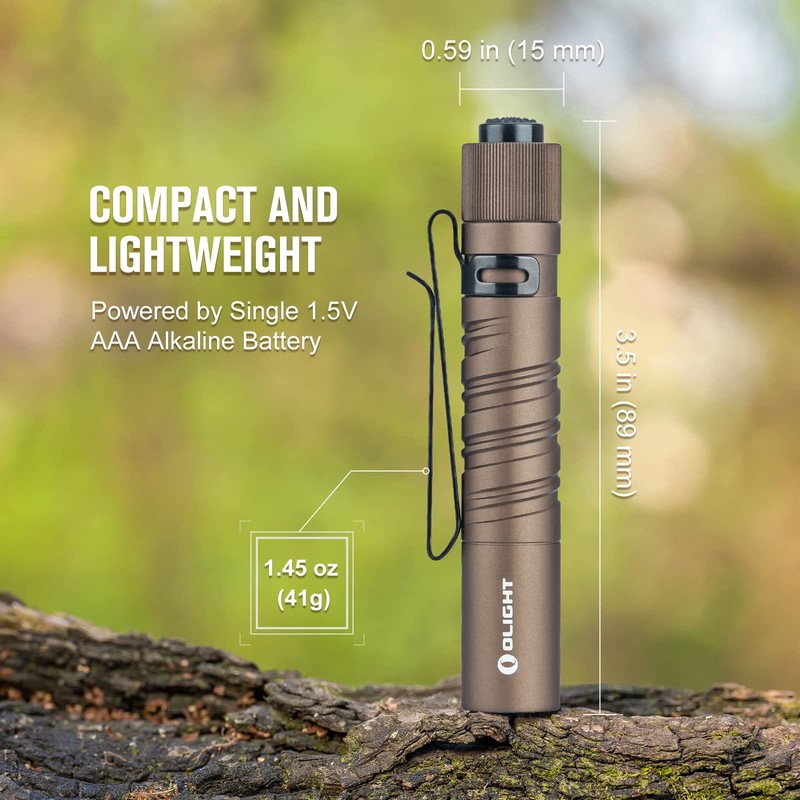 OLIGHT I3T EOS 180 Lumens Dual-Output Slim EDC Flashlight for