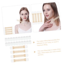 Mikinona 20 Pcs Neck Lift Stickers Lift Bands Cloth Tape Men Double Facial Kit Stretch Pillow Japanese Face Tape Microcurrent Chin Tape Pasties Adhésif Ems Facial Device Tapisserie Rubber