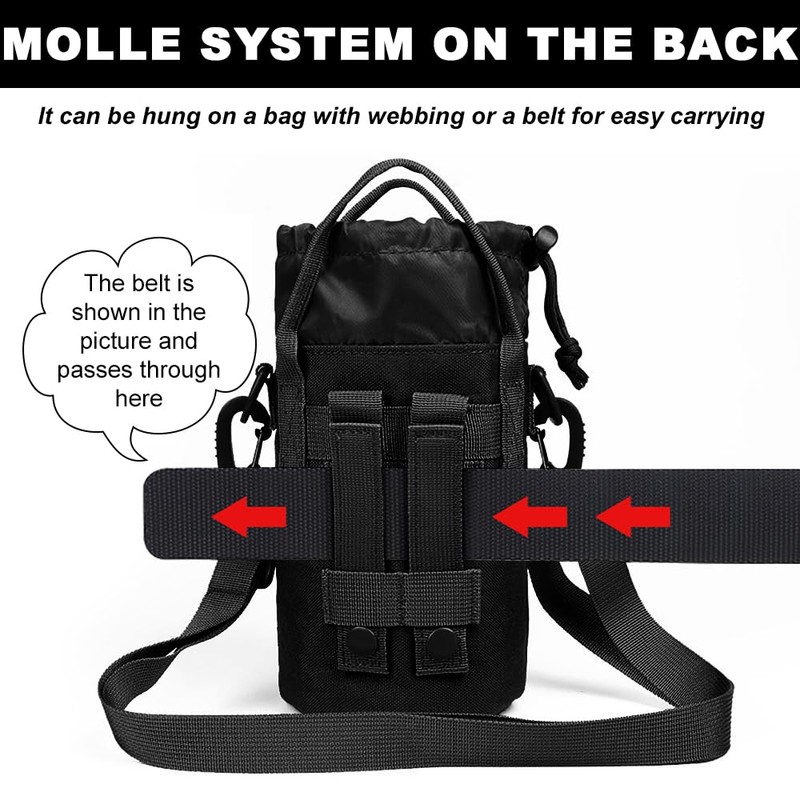 Lvjkes Bottle Holder Backpack, Bottle Holder Belt, Nylon Material with