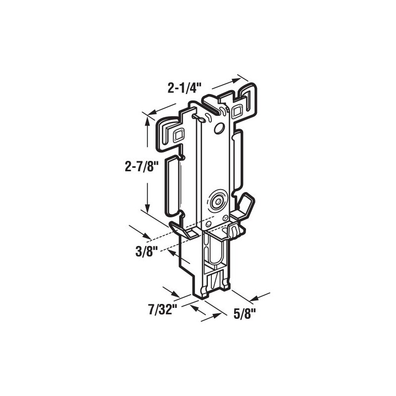 Prime-Line N 6551 Panel Wardrobe Door Guide, fits Acme Doors,