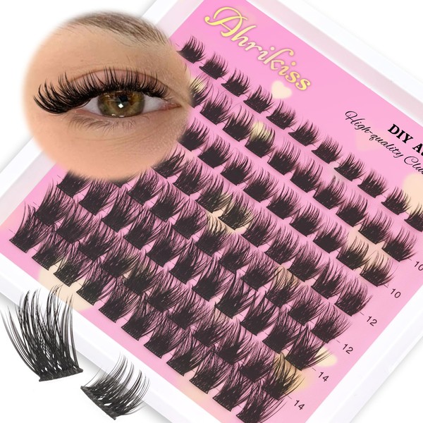Ahrikiss Wispy Lash Clusters Volume Eyelash Clusters 88Pcs Cluster Eyelash