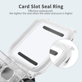 D&F Waterproof Housing Case for GoPro HERO 8 Black, 60M/197ft Dive Shell Box with Anti-Fog Inserts for Underwater Photograph