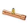 1/4" Access Valve Swaged T, Brass/Copper