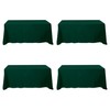 BRILLMAX 4 Pack Hunter Green Tablecloths for 6 Foot Rectangle