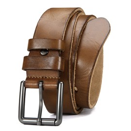 YOETEY Full Grain Leather Belt for Men - Mens Belts Casual with Genuine Leather - Handcrafted Elegance for Your Wardrobe