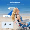 SUNNYFEEL Portable Beach Chair, High Back Folding Beach Chair, Lightweight