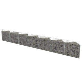 CHARMMA Gabion Wall Galvanized Steel 177.2"x11.8"x19.7"-20.4KG