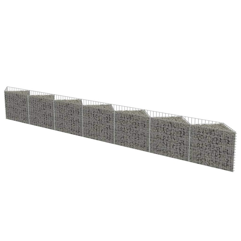 CHARMMA Gabion Wall Galvanized Steel 177.2"x11.8"x19.7"-20.4KG