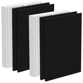 FCFMY AP-1216-FP H13 True Replacement Filters Compatible with Coway AP-1216L Tower True HEPA Air Cleaner Purifier, 2 H13 True HEPA Filters and 4 Activated Carbon Pre-Filters