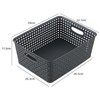 Guankan 6-Pack Plastic Weave Storage Basket Organizer, Plastic Kitchen Cupboard