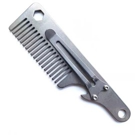 Titanium Comb EDC Mini Portable Hair Comb Multifunctional EDC Mustache Comb