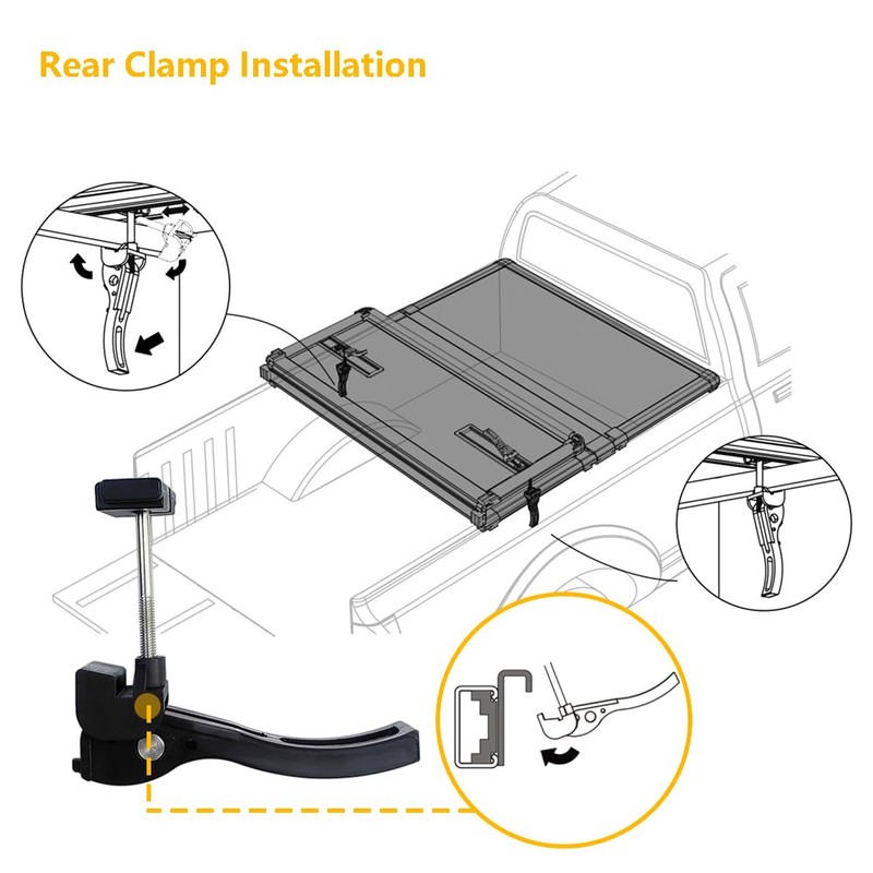 Truck Tonneau Cover Replacement Installation Accessory | Fit for Tri-fold