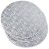 Juvale 3-Pack 12 Inch Cake Drum - Silver, Round, Corrugated
