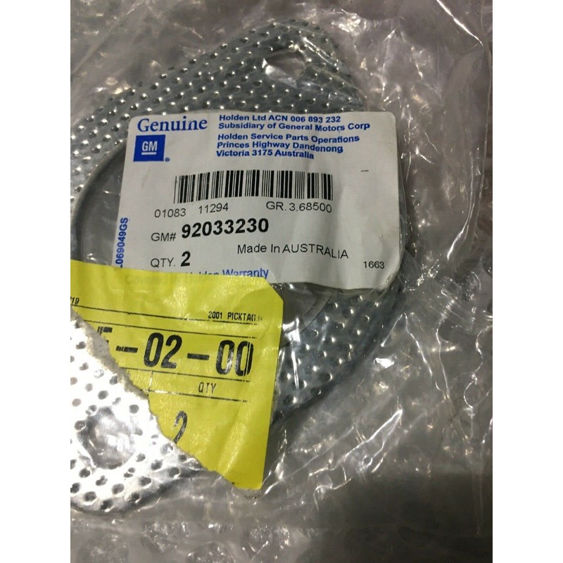 General Motors 92033230, Junta catalizadora