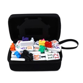 KAILE Mexican Train Dominoes Set with Numbers, Colorful Double 12 Numeral Mexican Train Dominoes Set with Durable Travel Case - Vibrant Fun for Family Game Night, Parties, and Gatherings