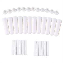 Haokaini 12pcs Essential Oil Inhaler Tubes with Cotton Wicks Essential Oil Aromatherapy Refillable Nasal Inhaler Stick Nasal Inhaler Tube for Aromatic Therapy