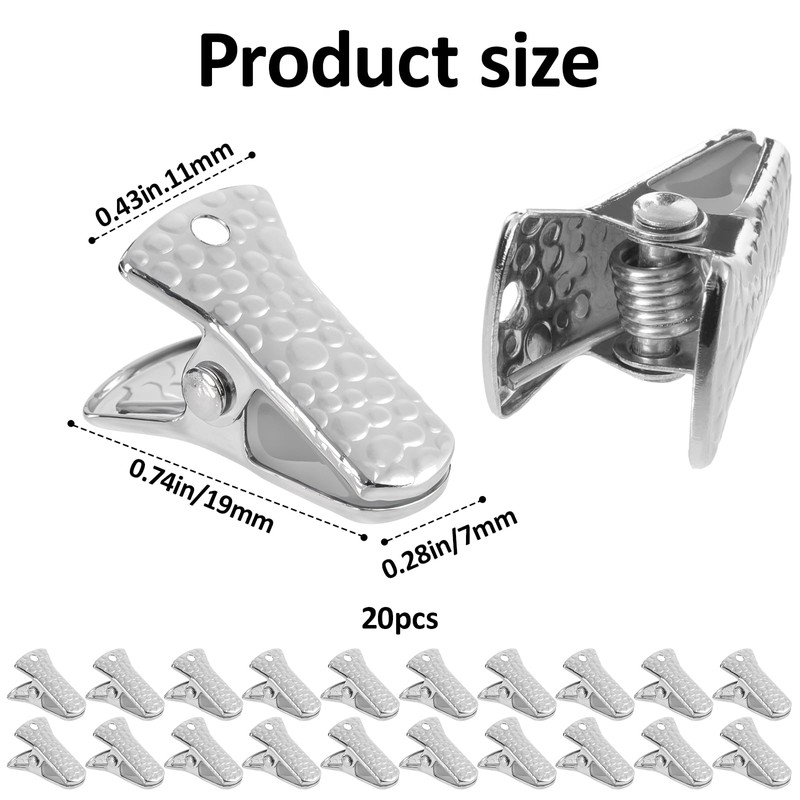 20 PCS Metal Mini Clamps Mini Alligator Clips, Mini Spring