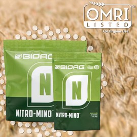 BioAg Nitro-Mino Organic Nitrogen Fertilizer, Amino Acids Nitrogen Magnesium (4 lbs)