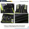JKSafety 10 Pockets Hi-Vis Neon Color Frontal Zipper Mesh Safety