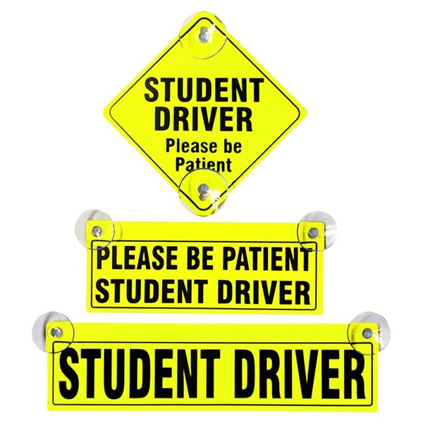 3PCS Student Driver Sticker for Car Window, Please Be Patient