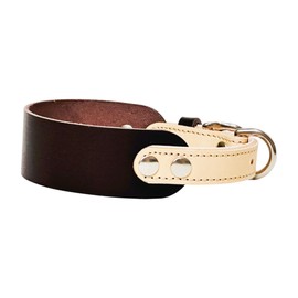 Dog Collar, Genuine Leather, Colorful, Wide, Dog Collar, Simple, Leather, Stylish, Cute, Small Dog, Sighthound, Igre, Made in Japan, 8 Colors (Dark Brown, XS)