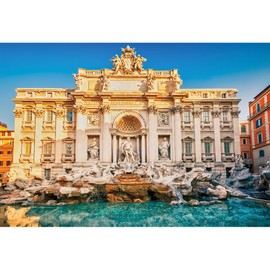 Ttincceer Italy Architectural Backdrop 2.2x1.5m Ancient Rome Trevi Fountain Landmark Background Ancient Europe Famous Attractions Building Photography Backdrop Studio Photo Props
