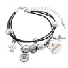 Kigu Michelle Name Bracelet - Genuine Leather Multi Strand Bracelet