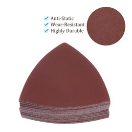 Kozelo 30pcs Mouse Sander Detail Sandpaper - [3000 Grit, 3-1/8" ] Triangle Hook and Loop Assorted Sanding Pads Sheet for Wood Furniture Polishing Use | Aluminum Oxide Sandpaper