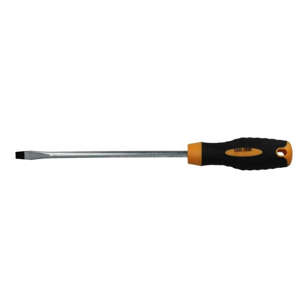 8mm Flat Head Slotted Blade Screwdriver Magnetic Tip 200mm Rubber
