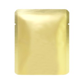 QQ Studio Matte Foil Packaging Bags, Water-Proof Heat Seal Bags, Cosmetic and Makeup Sample Bags, 9-gram Open Top Pouches for Sheet Masks and Scrubs (100 Bags, Gold)