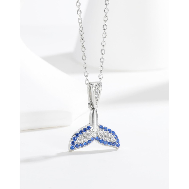 TIZU Ocean Theme Pendant Women's Necklace Sterling Silver AAA Cubic