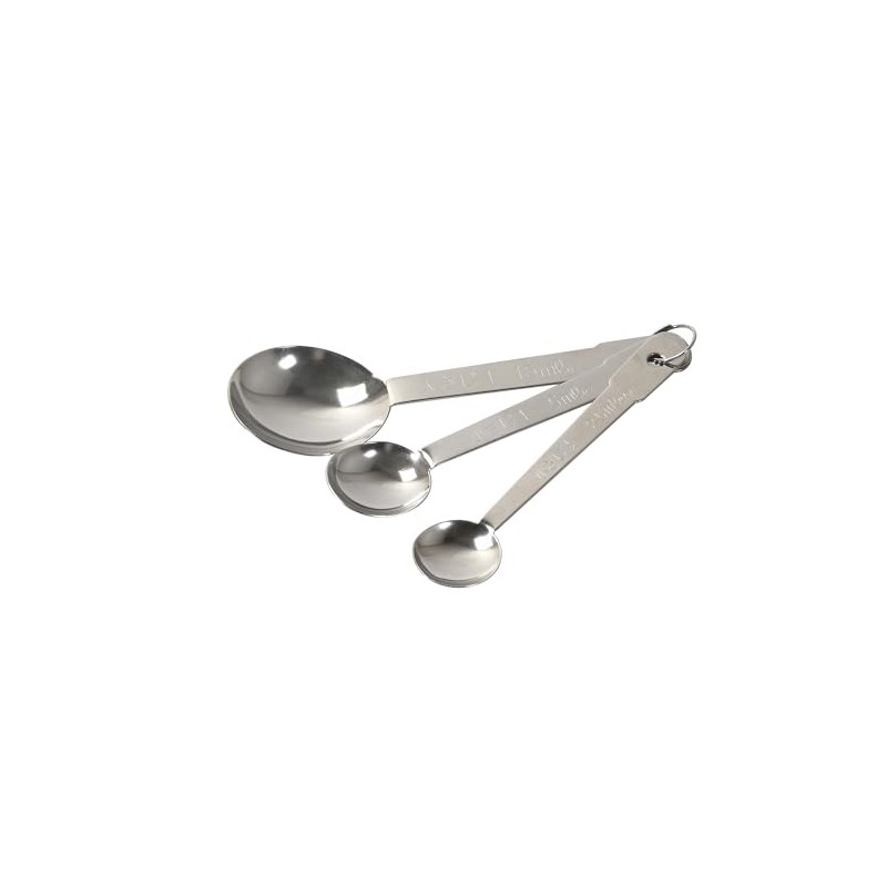 DELISH KITCHEN Pearl Metal Spoon Measuring Spoon, Set of 3,