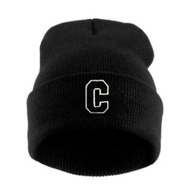 MFAZ Morefaz Ltd Kids Winter Beanie Hat Boy Girl Cap Worm Hats Children School Youth Sport Alphabet A-Z (C)