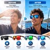 Polarized Square Sunglasses for Outdoor Use – Lightweight UV400 PC