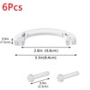 Geesatis Set of 6 Clear Acrylic Cabinet Handle Pull Hardware