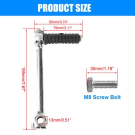 CMIYETO Kickstart Lever Starter 13mm for Honda Z50 Mini Trail 1968-1971 C70 Passport CT70 Trail 70 SL70 Motosport XL70 CT90 Trail 90 S90 Super 90 ST90 Trailsport CS90 Super CRF50 70CC 110CC 125CC