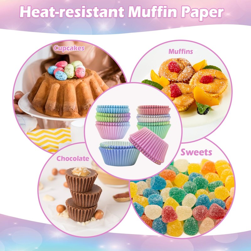 NVGVUP 400 PCS Cupcake Baking Cases, Cupcake Liners Cupcake Cups,