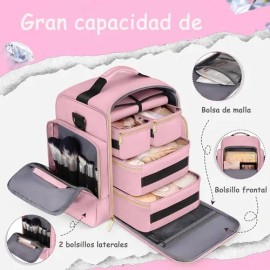 Maletin De Maquillaje Profesional Organizador Viaje Cosmét                                                                                            