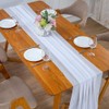 YUNSHANGHE Modern Chiffon Table Runner, 70 x 300 cm, Washable