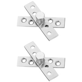 sourcing map 2 Pcs Invisible Door Pivot Hinge, Hidden Door Hinge, 360 Degree Rotation Concealing Hinge for Secret Door, Bookcase, Swinging Door, 2.95 Inch