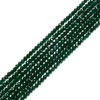 JM Design Emerald Green Dyed Jade Faceted Round Beads Size