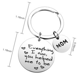 Christmas Gifts for Mom from Daughter Son - Durable Stainless Steel Keychain Stocking Stuffers Valentine's Day Birthday Gifts