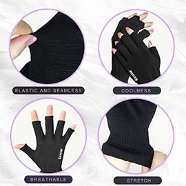GSAFEME Guantes de algodón para eccema - Guantes sin dedos con pantalla táctil hidratantes para manos secas al dormir - Guantes de algodón para hombre