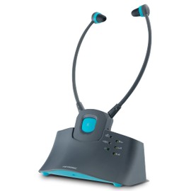 Metronic WIRELESS TV HEADPHONES Dark Grey/Blue