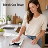 Black Cat Tea Towel, Kitchen Hand Towel, Gifts for Cat