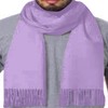 CJ Apparel Men's Plain Knitted Scarf for Autumn/Winter, lilac
